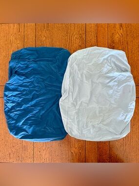 Joan+Joey Fitted Bassinet Sheets- 100% Jersey Cotton– Dusty Blue + Navy– 2 Pack